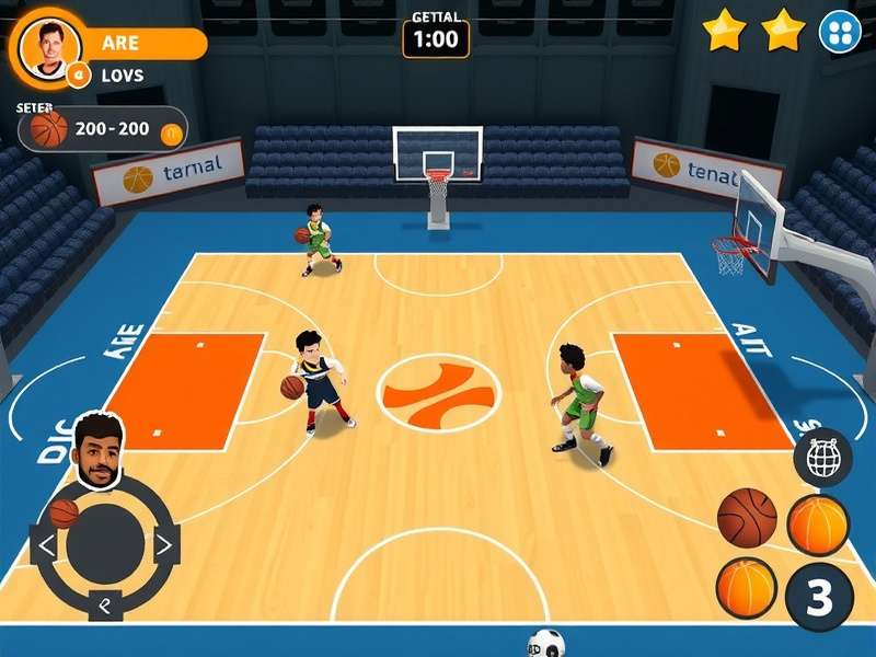 Basket Blitz King character customization and basketball selection screen