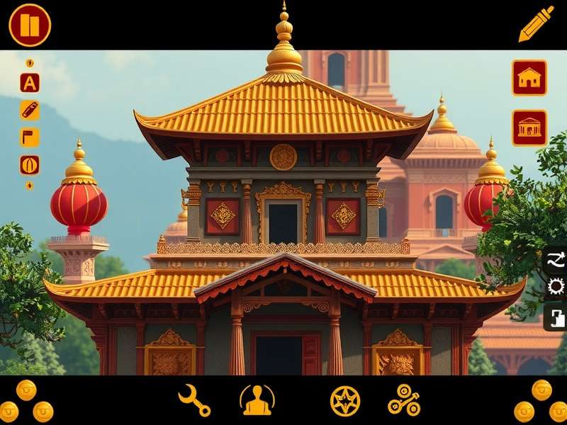Cultural elements and temple architecture in Golden Temple Puzzle Path