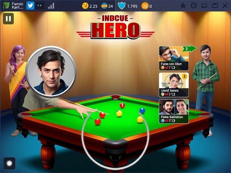 Indian Cue Hero feature showcase with multiple game modes