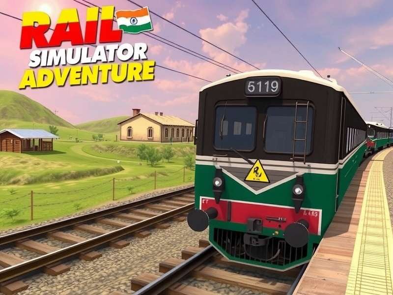 Rail Simulator Adventure gameplay showing Indian landscape