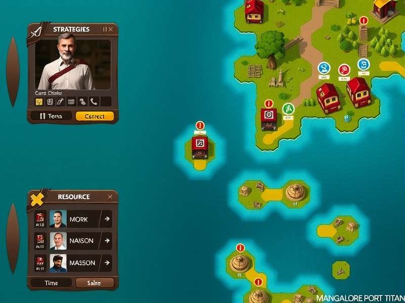 Mangalore Port Titan strategy map showing resource distribution