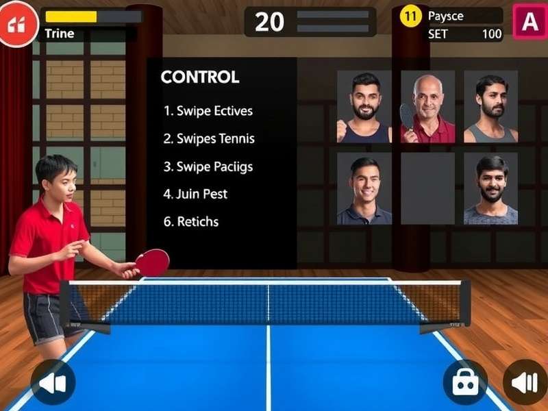 Ping Pong India: Top Spins gameplay screenshot showing realistic table tennis action