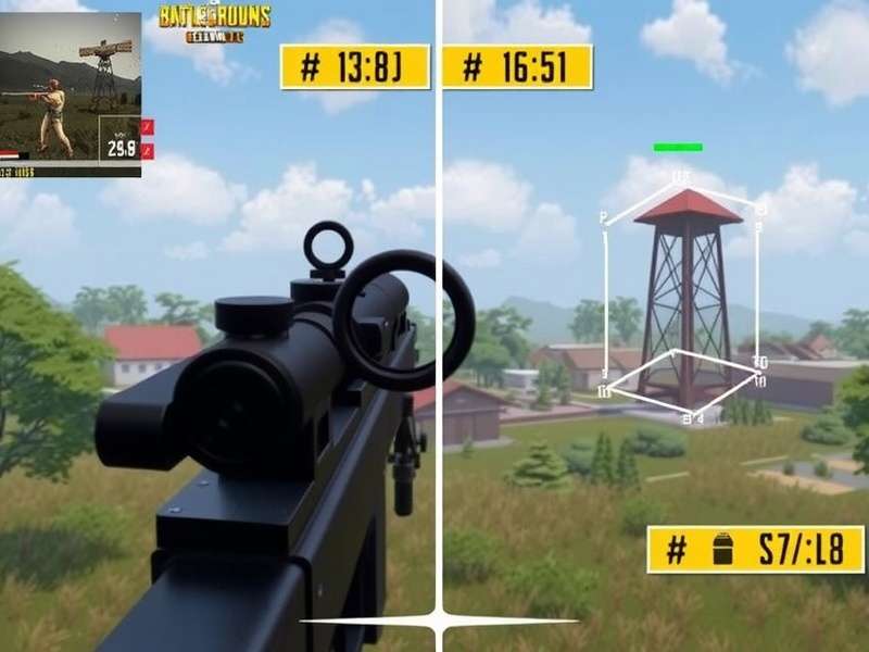 PUBG Sniper Dominion gameplay showing sniper scope view