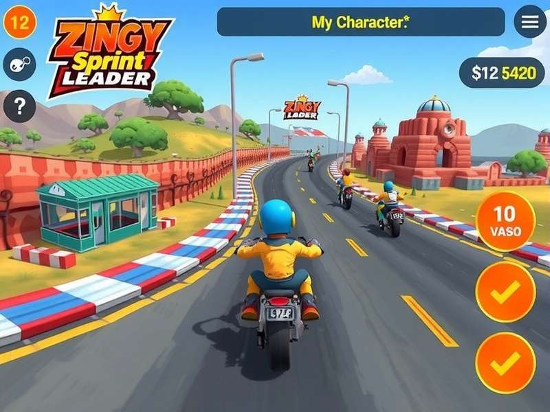 Zingy Sprint Leader character selection screen showing diverse avatars