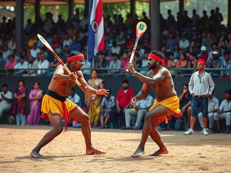 Traditional India Paddle Gladiators match in action