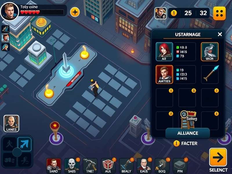 Urban Overlord character selection and customization screen