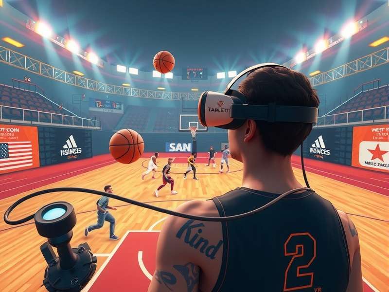 Basket King VR gameplay screenshot showing immersive basketball action