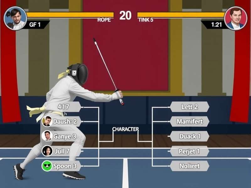 Fencing Fury India character selection screen