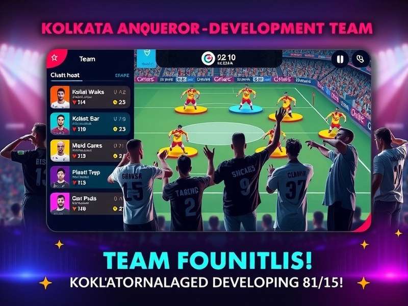 Kolkata Kickers Conqueror development team celebrating game launch
