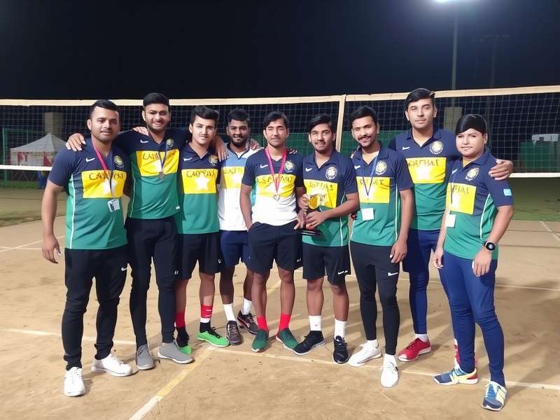 Sikar Volley Crusaders team celebration