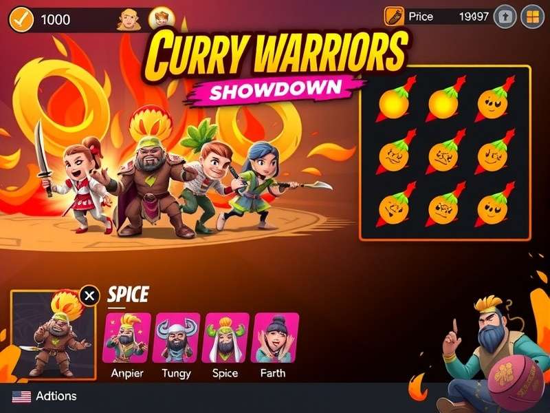 Character selection screen showing diverse Curry Warriors with unique designs