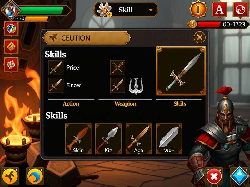 Archero Warrior Quest weapon collection screen