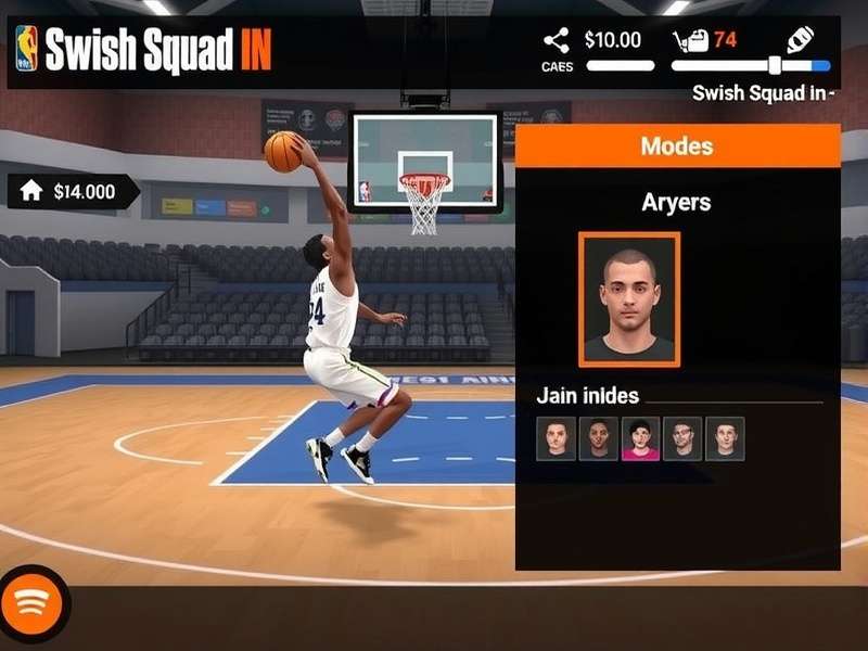 Swish Squad IN gameplay screenshot showing basketball action