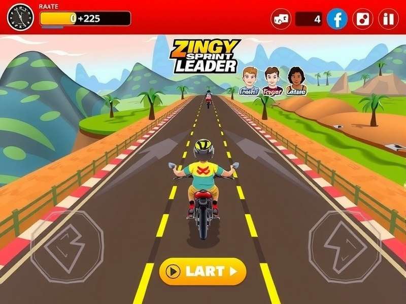 Zingy Sprint Leader racing track showing diverse Indian landscapes