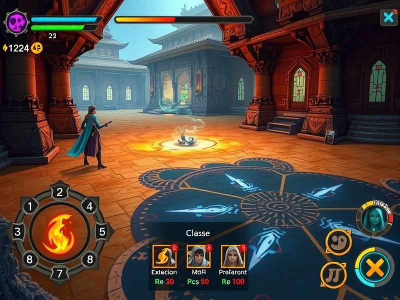 Eternal Sanctum Explorer gameplay screenshot showing mystical temple environment