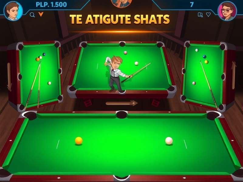 Advanced shot techniques demonstration in Billiards City Hero