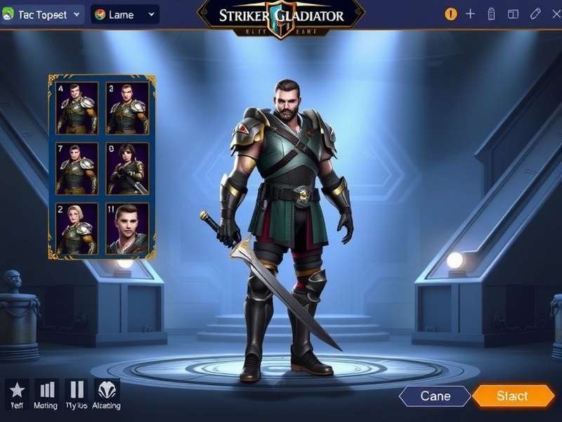 Striker Elite Gladiator main gameplay screen