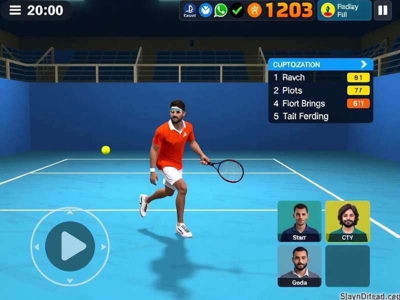 Indian Tennis Dynamo character customization screen