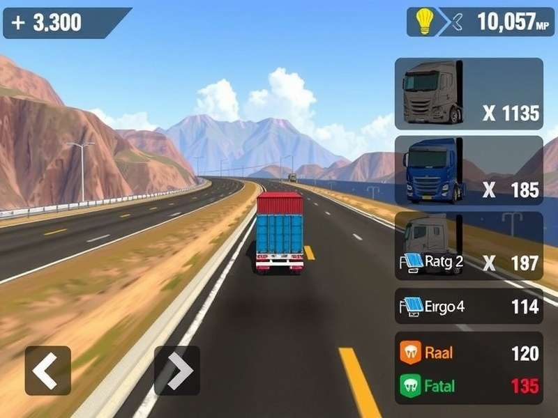 India Cargo Sprint gameplay screenshot showing cargo truck racing on Indian highway