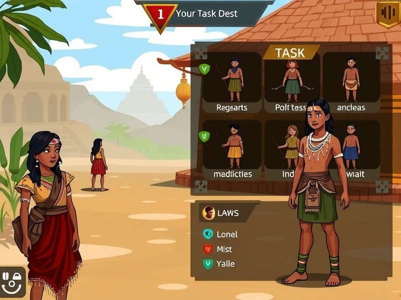 Among Us Indian Exploration gameplay screenshot showing characters in traditional Indian settings