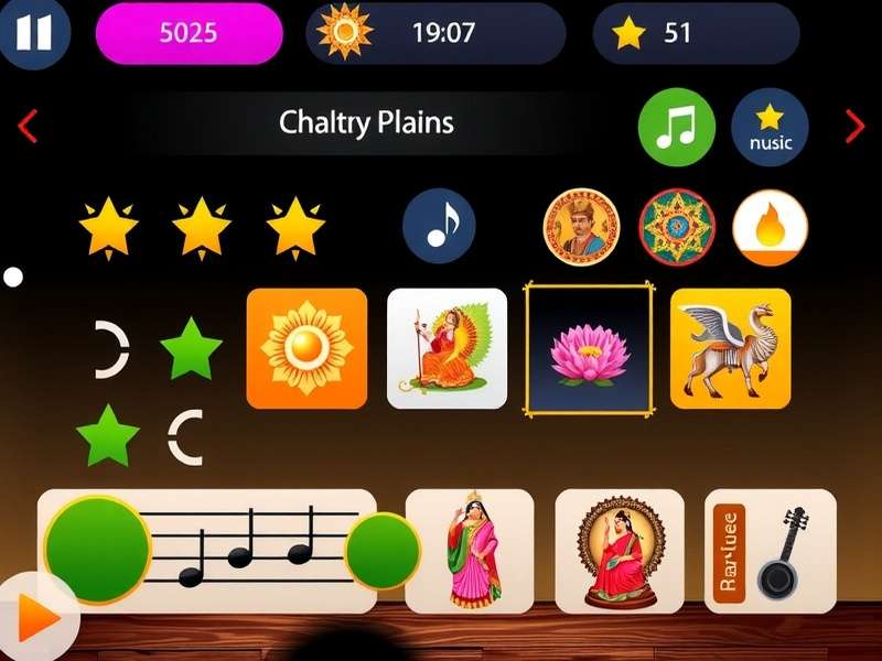 Mesmerizing Melody Mix gameplay screenshot showing rhythm notes and scoring system