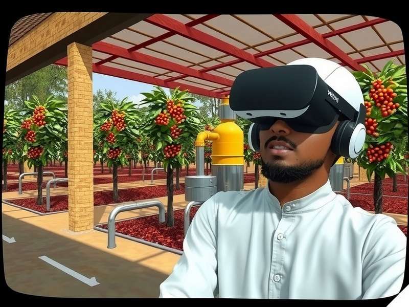 Technical diagram of VR coffee plantation development