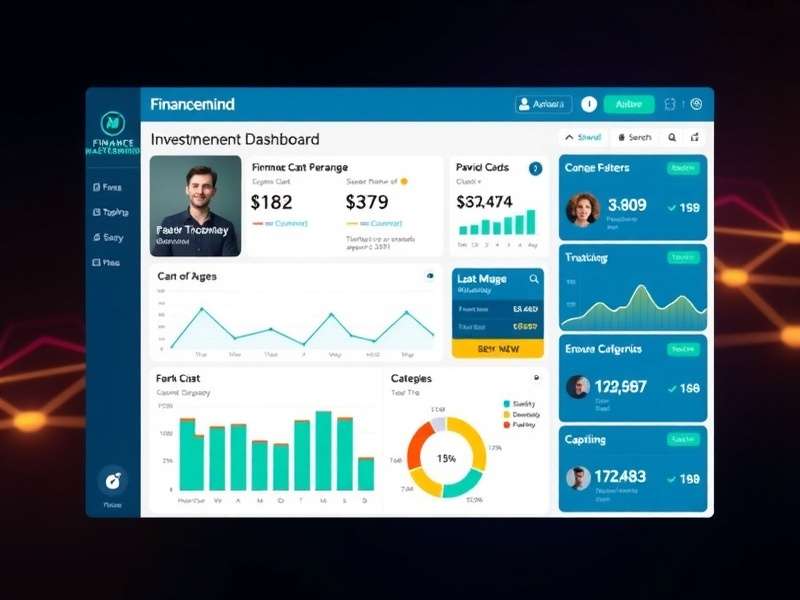 Finance Mastermind analytics dashboard with performance metrics