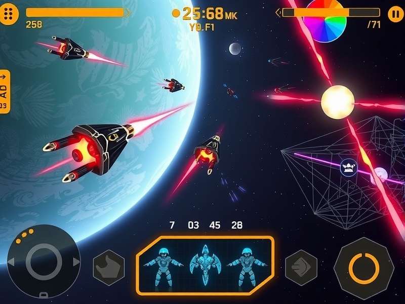 Space Blast Titan gameplay screenshot showing space combat