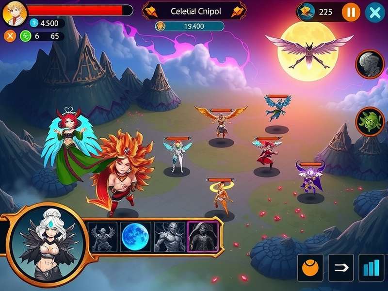 Net Sovereign Celestial Chiefs character selection screen showing diverse celestial beings