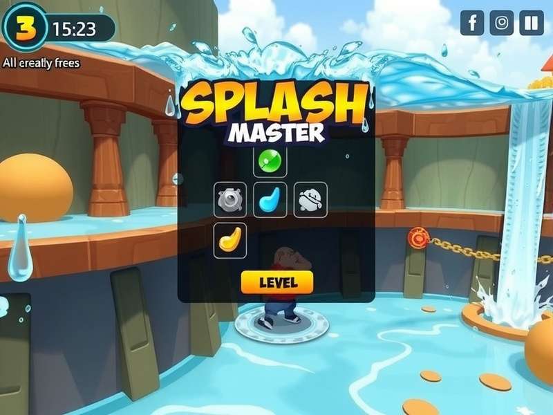 Splash Master Game Interface Splash Master gameplay interface showing water effects and character selection
