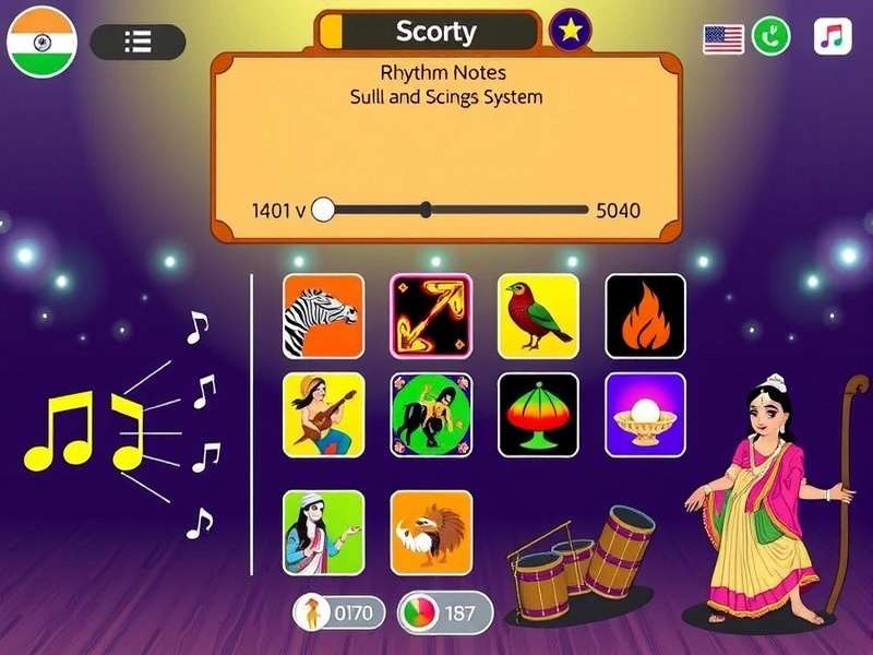Mesmerizing Melody Mix music selection screen showing diverse Indian genres