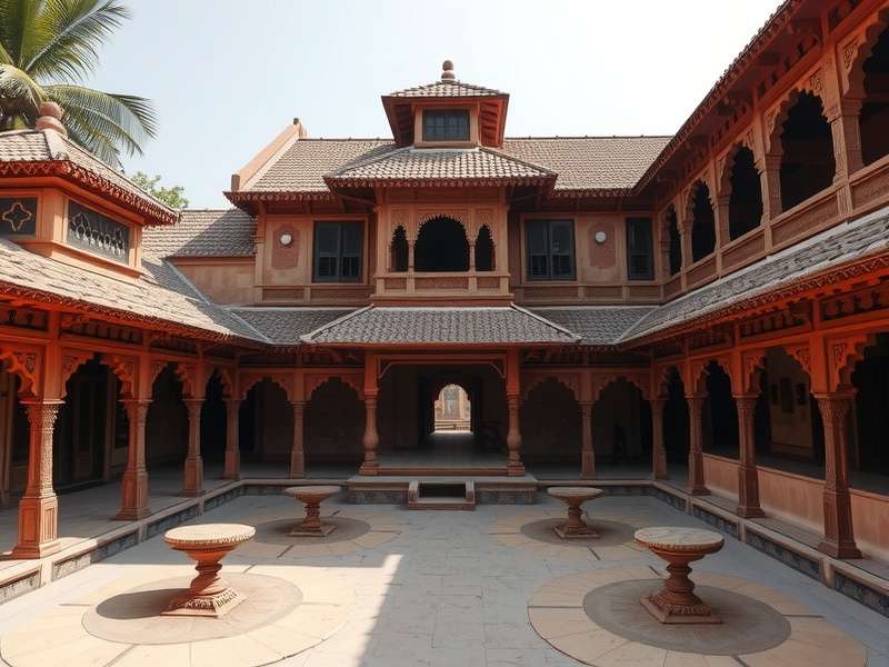 Different roof styles of traditional Indian houses