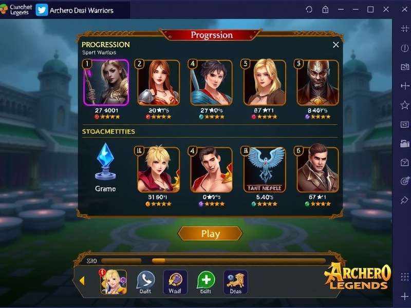 Character Selection Screen Archero Legends Desi Warriors character selection