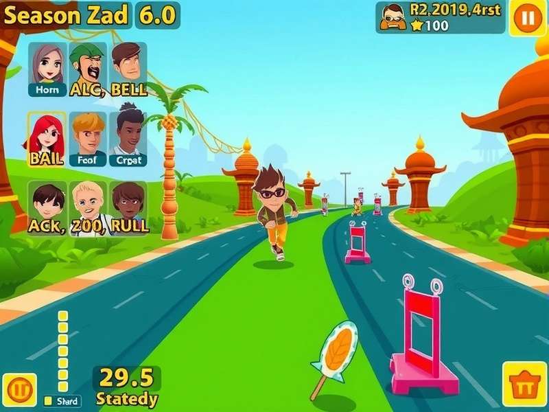 Advanced gameplay strategy visualization showing optimal path through obstacles in Ginger Zoom Dash