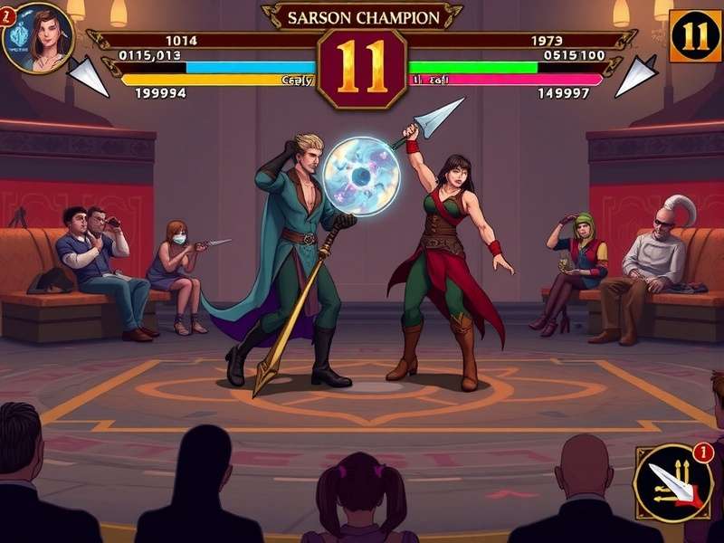 Sarson Combat Champion tournament scene with audience