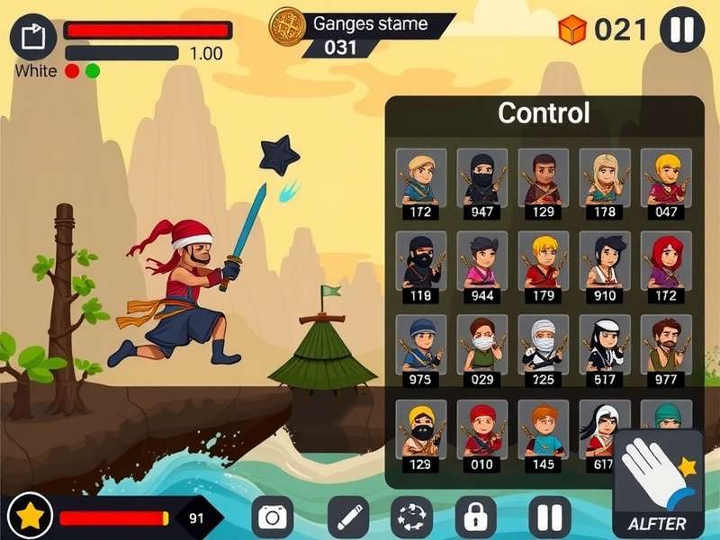 Ganges Ninja Run character selection screen showing diverse roster