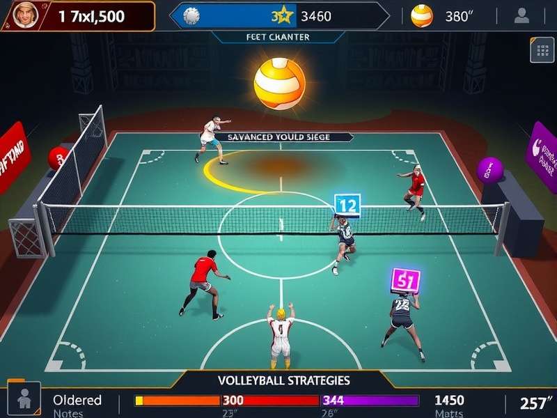Volley Grand Siege Gameplay Volley Grand Siege gameplay screenshot showing intense volleyball action