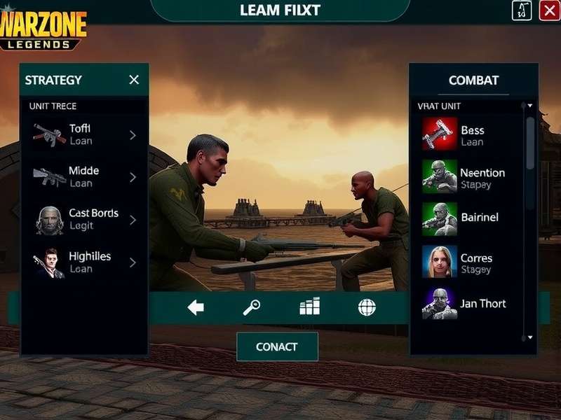 Warzone Legends WW2 Combat unit customization screen