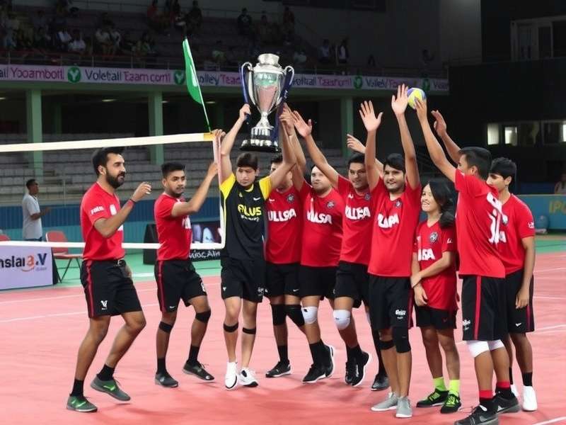 Volley Wizards Hyderabad team in action during a match