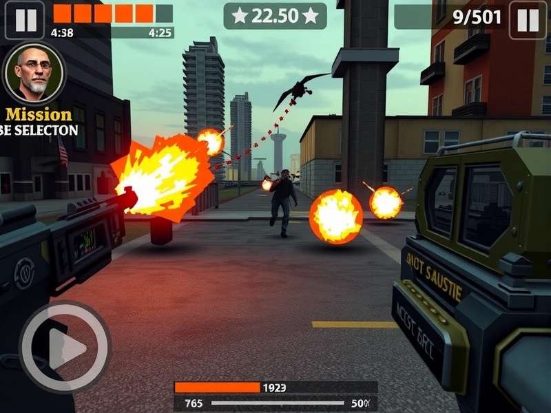 Blaster Ace gameplay screenshot showing action sequence