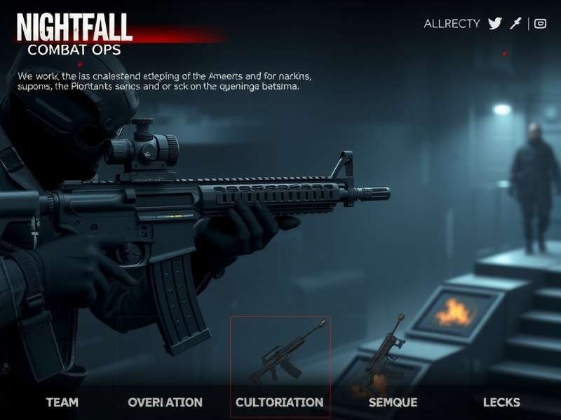 Nightfall Combat Ops weapon customization interface