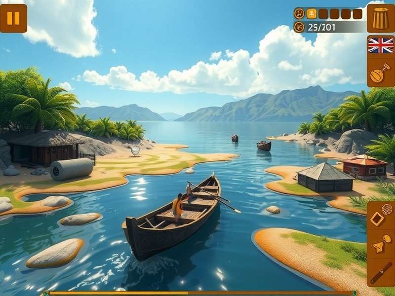 Godavari Sea Explorer gameplay screenshot showing river exploration
