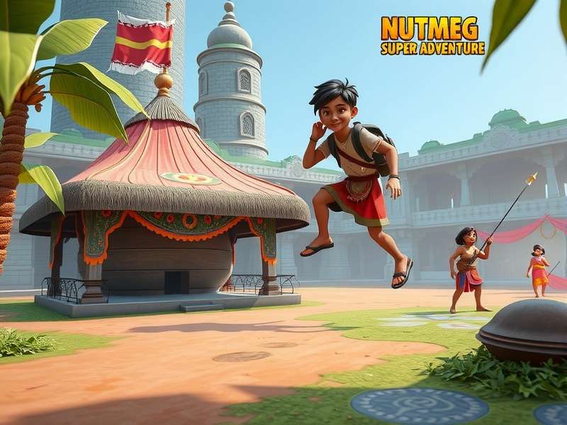 Nutmeg Super Adventure gameplay screenshot showing character exploration