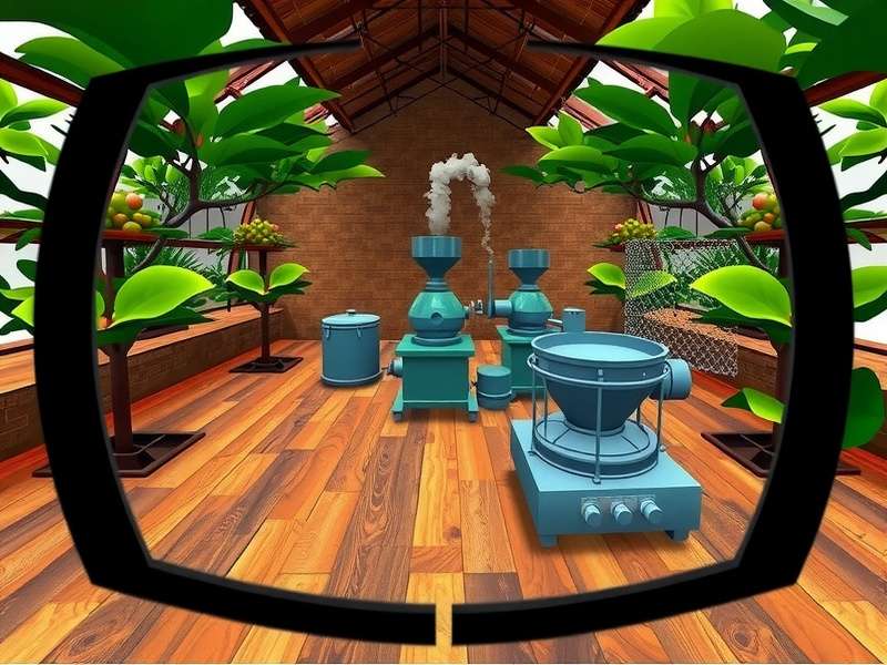 Karnataka Coffee Plantation VR gameplay showing virtual coffee plants