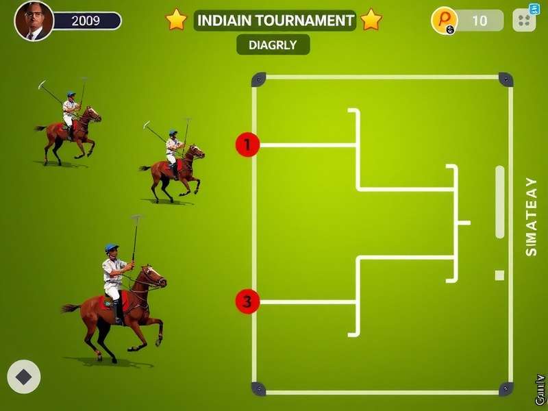 Indian Polo Star Gameplay Indian Polo Star gameplay screenshot showing polo match