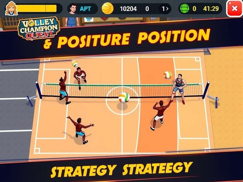 Volley Champion Quest features showcase with multiple game modes