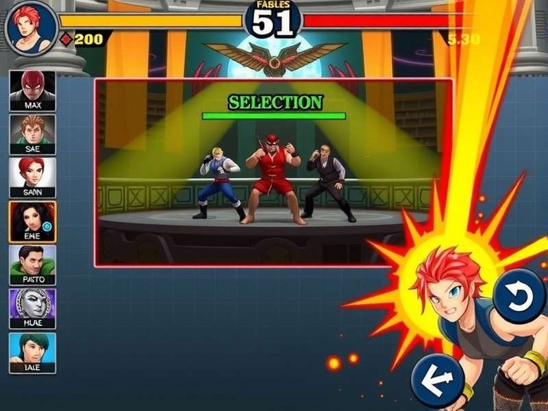 Muscle Battle Commander character roster showing diverse fighters