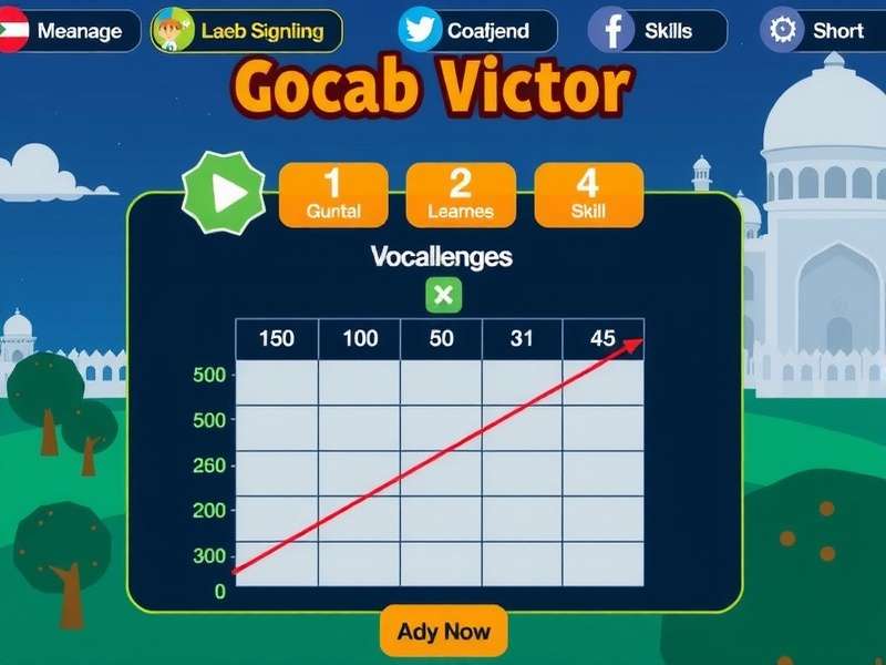 Gujarati Vocab Victor learning progression chart showing skill development