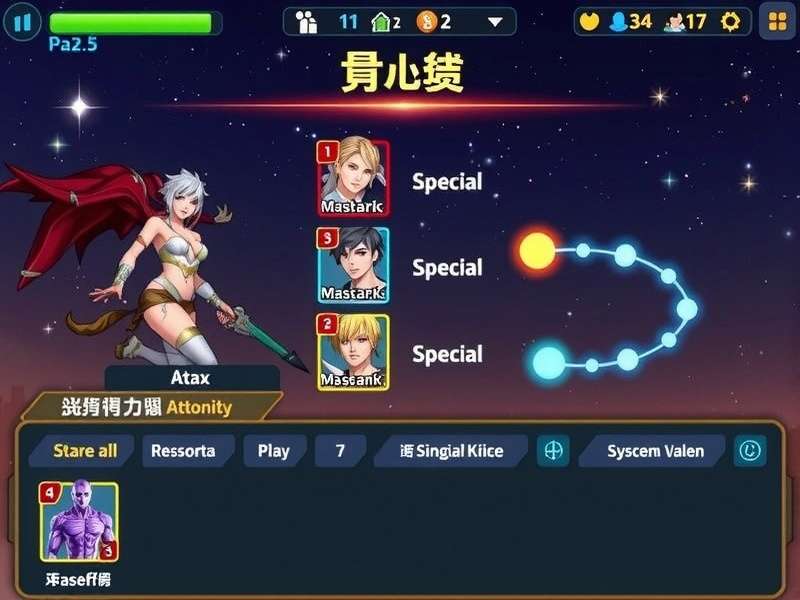 Majestic Star Pursuit gameplay screenshot showing character selection