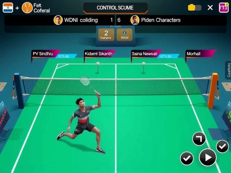 Kidambi Srikanth character in Badminton Blitz Indian Stars